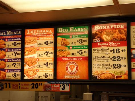 Below are the latest Popeyes menu prices. Chicken Sandwiches | Chicken Combos | Tender Combos | Seafood | Chicken Family Meals | Signature Sides | Drinks | Kids Meals | Desserts | Family …